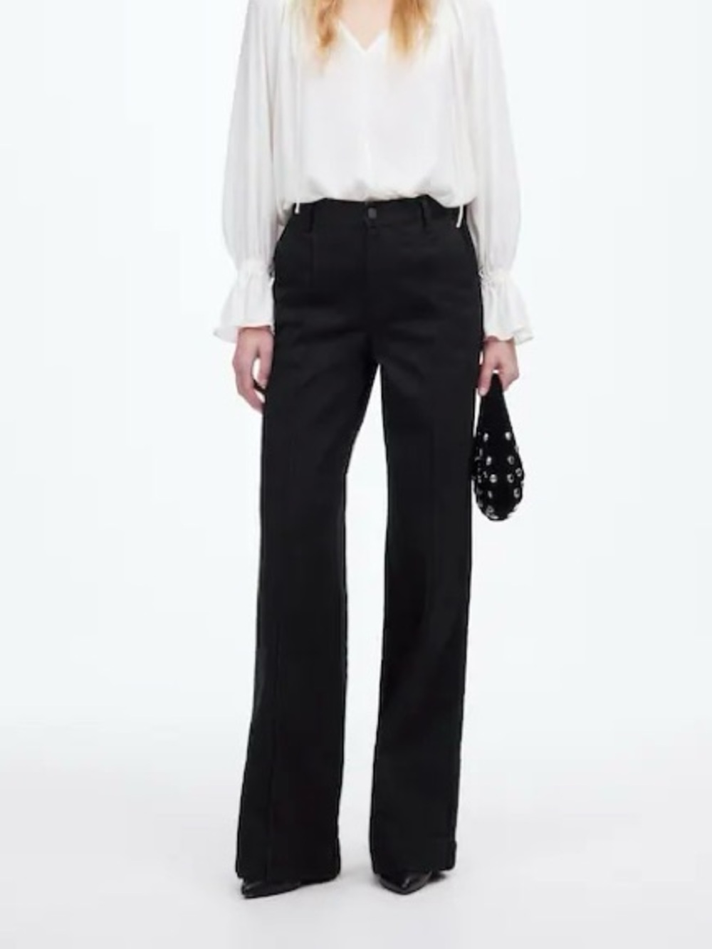 Madewell Pants Jeans Super Wide Leg Black Women’s size 29 NWT